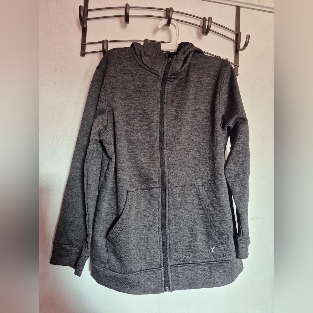 Boys Xersion Charcoal Zip-Up Jacket